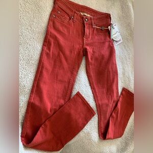 NWT Jacob Cohen Tailored Jeans Red Denim Size 25 Made in Italy